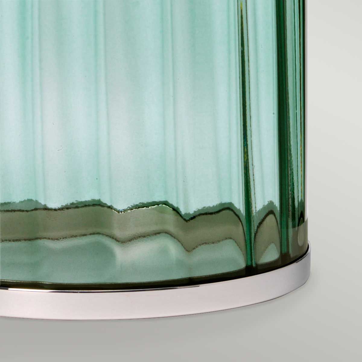 Quintiesse Reno Single Table Lamp - Green - Polished Nickel