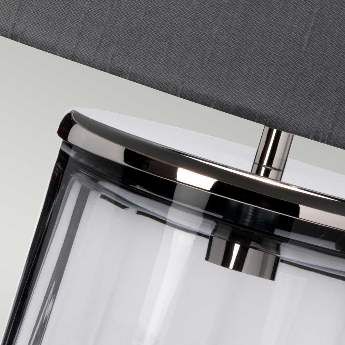 Quintiesse Reno Single Table Lamp - Smoke - Polished Nickel