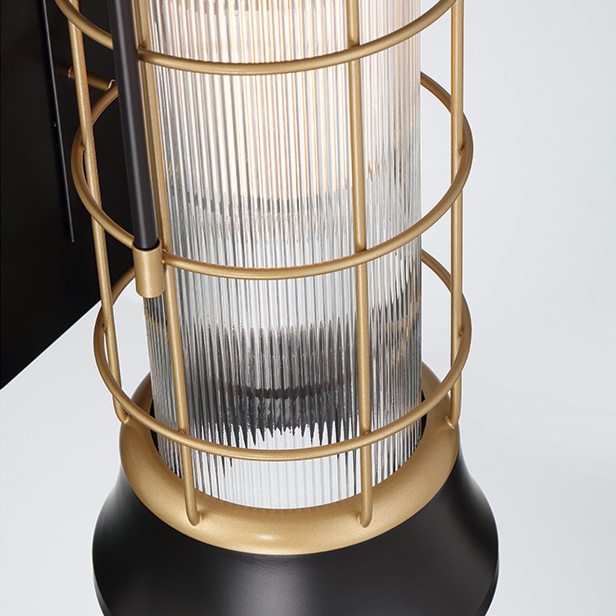 Quintiesse Rivamar 1 Light Outdoor Wall Light Medium - Black & Gold