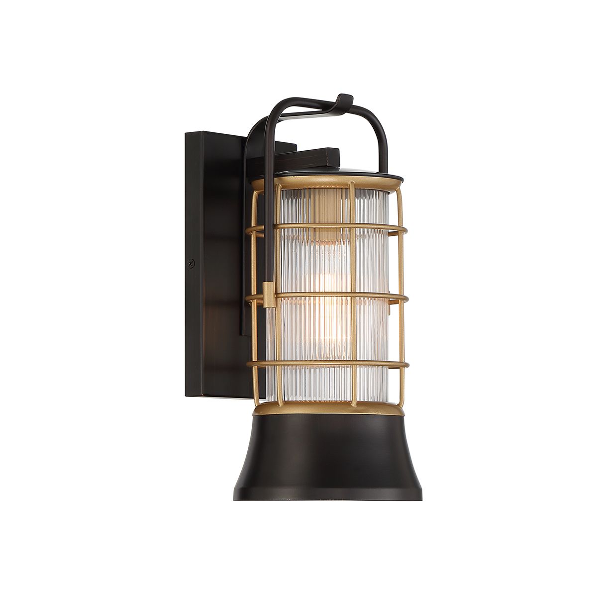 Quintiesse Rivamar 1 Light Outdoor Wall Light Small - Black & Gold