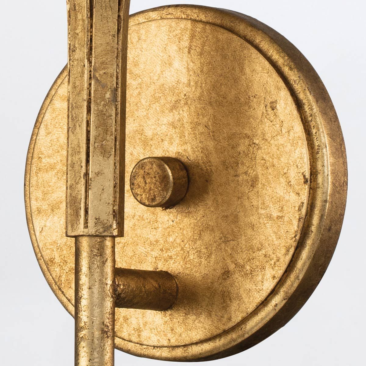 Quintiesse Sawgrass 1 Light Wall Light - Gold Leaf with Antique Glaze