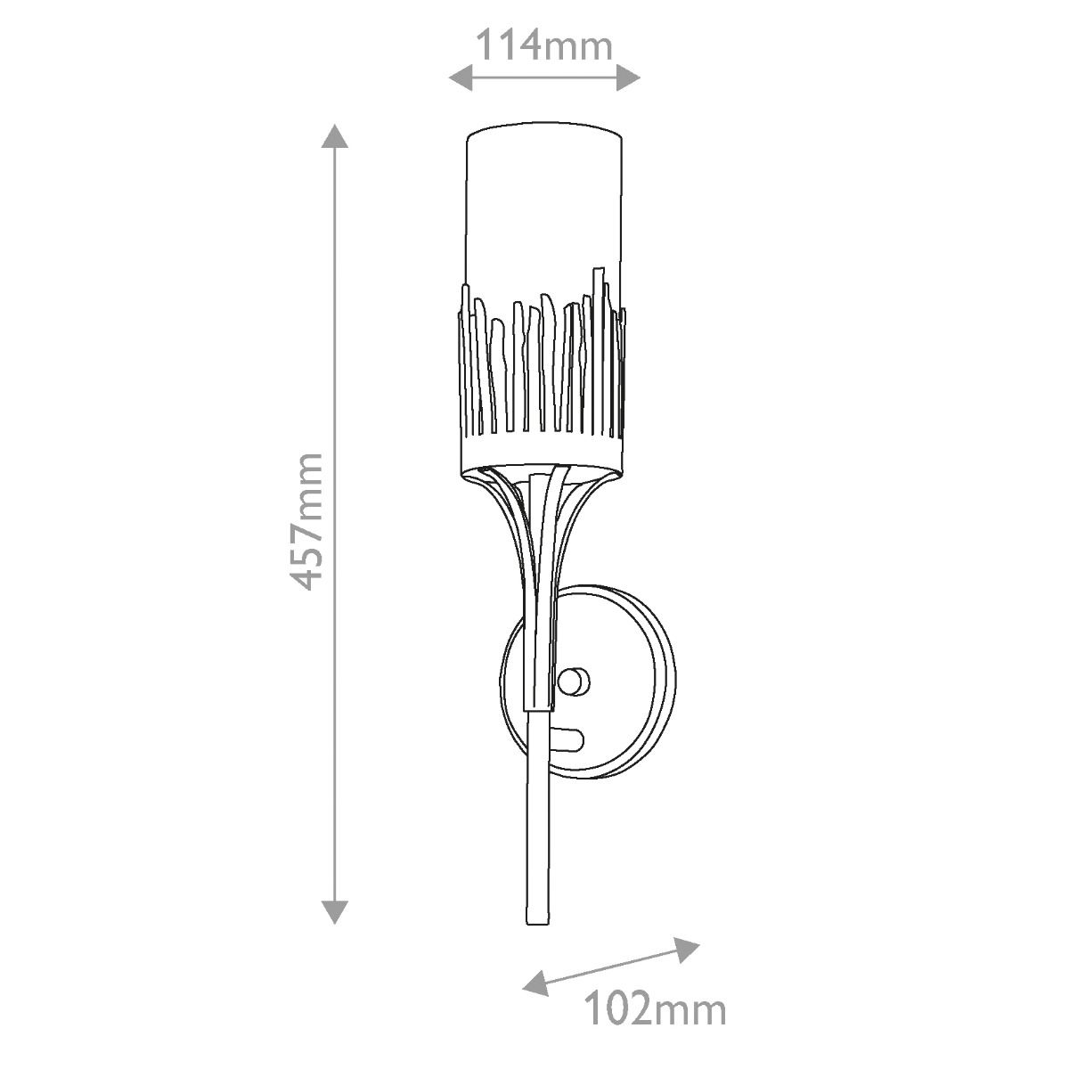 Quintiesse Sawgrass 1 Light Wall Light - Gold Leaf with Antique Glaze