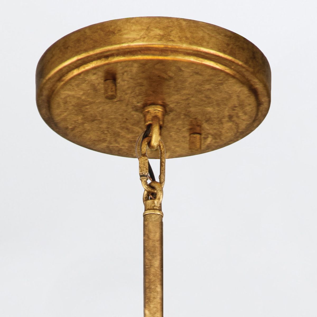Quintiesse Sawgrass 3 Light Pendant - Gold Leaf with Antique Glaze