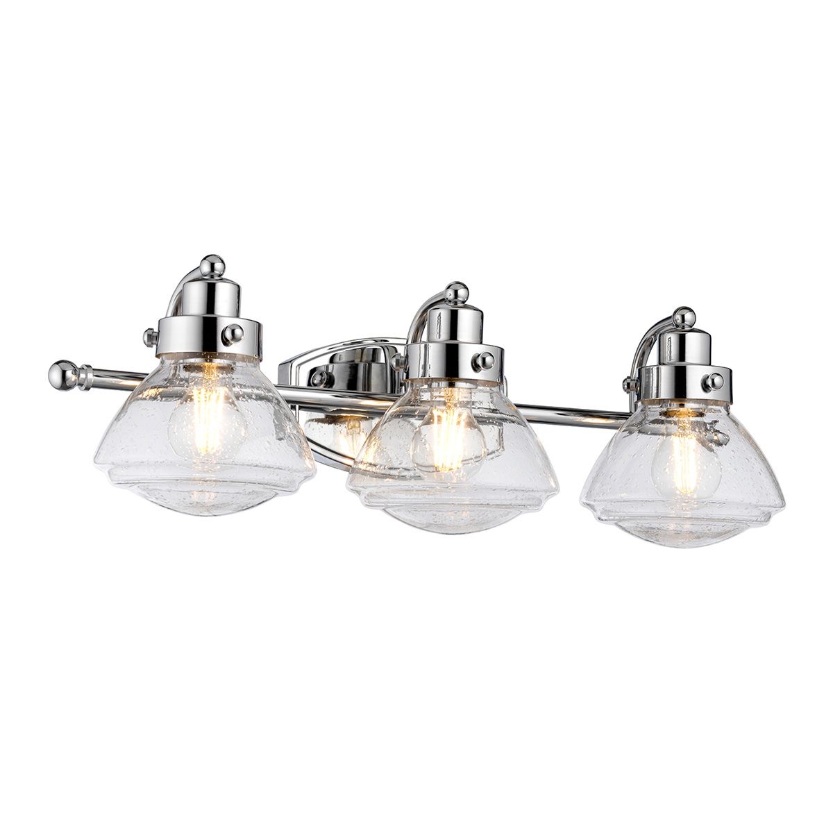 Quintiesse Scholar 3 Light Bathroom Wall Light - Polished Chrome
