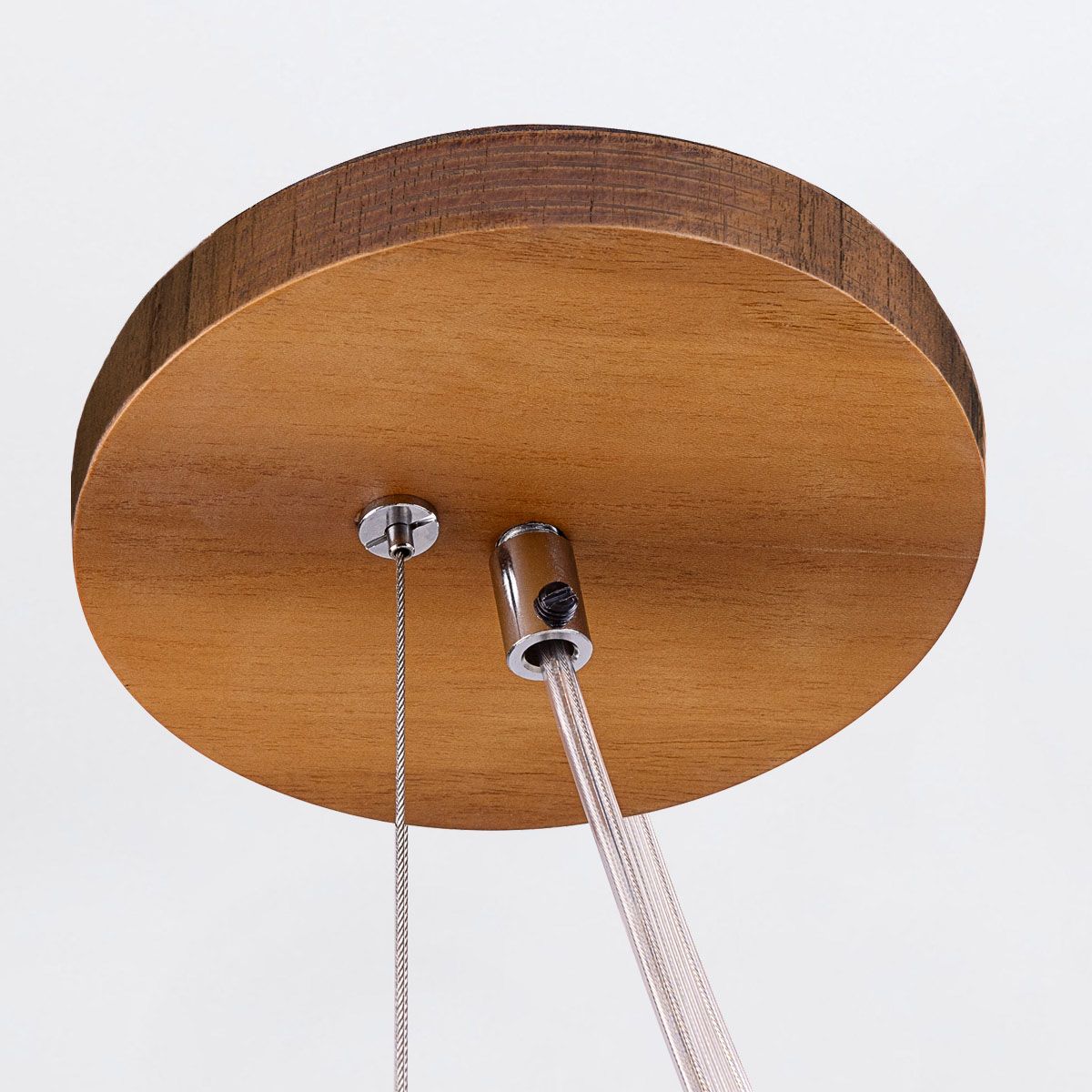 Quintiesse Sfera 1 Light Pendant Light - Teak Veneer