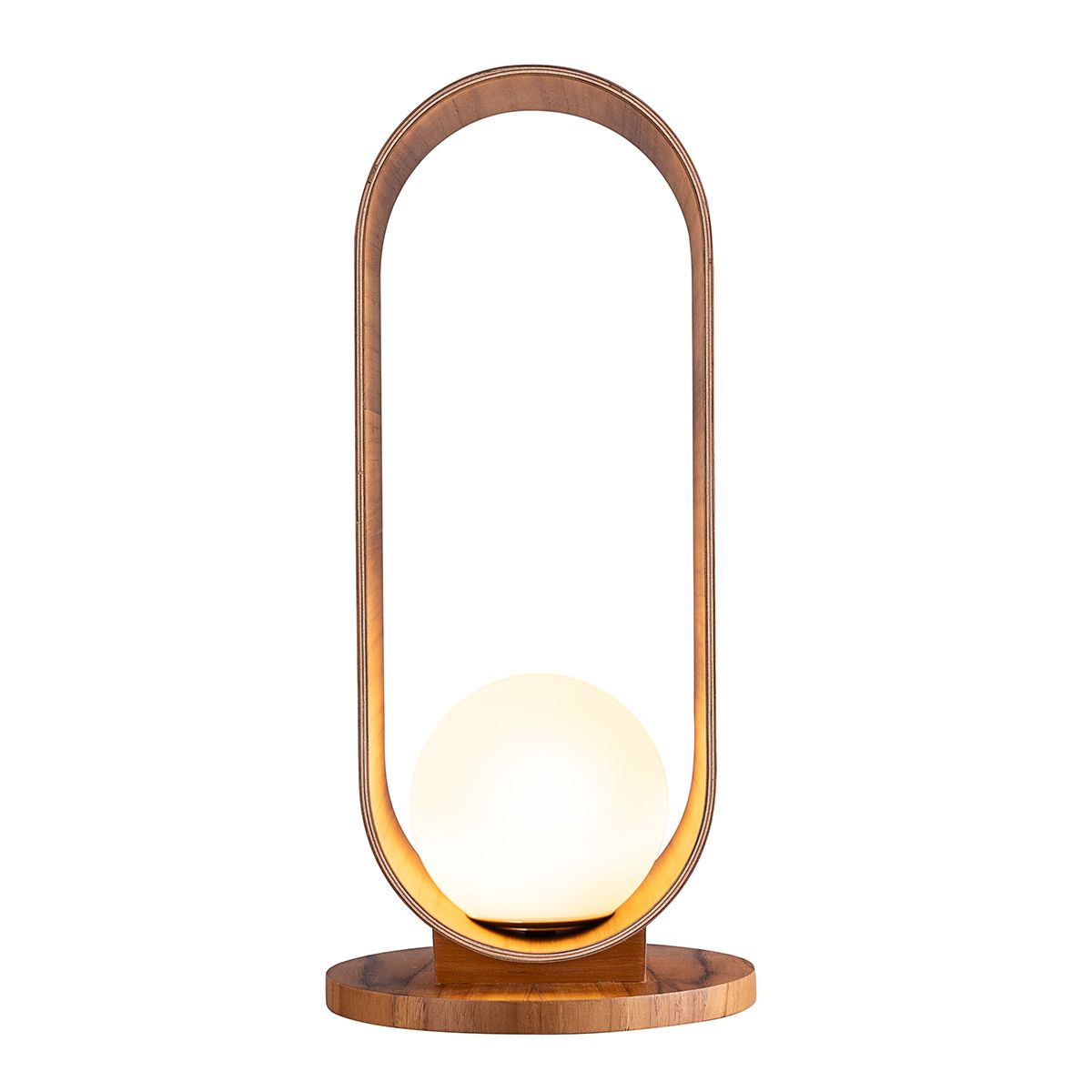 Quintiesse Sfera Table Lamp - Teak Veneer