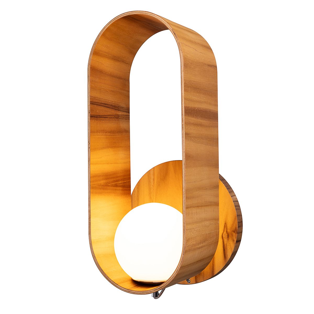 Quintiesse Sfera Wall Light - Teak Veneer