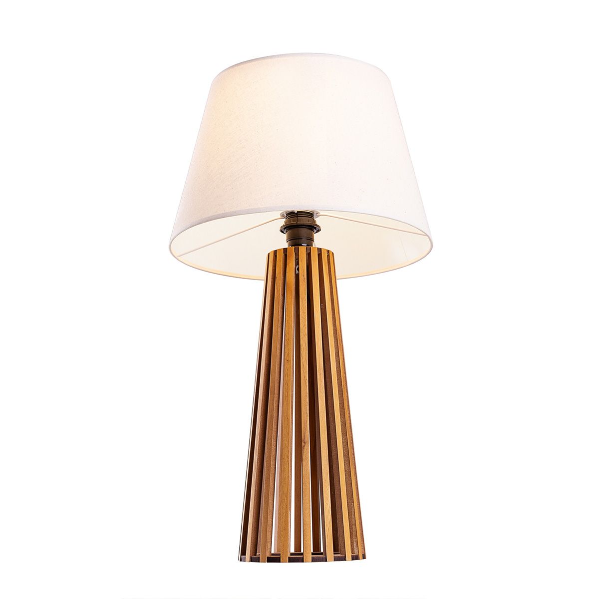 Quintiesse Slatted Table Lamp - Teak Veneer