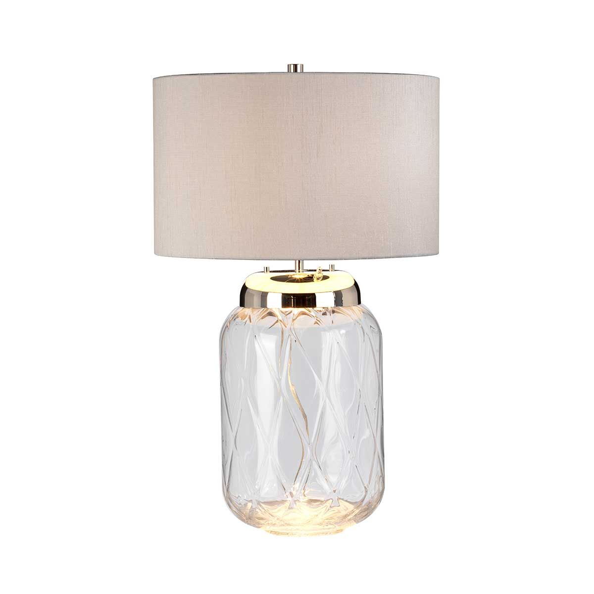 Quintiesse Sola 2 Light Table Lamp - Titanium Shade
