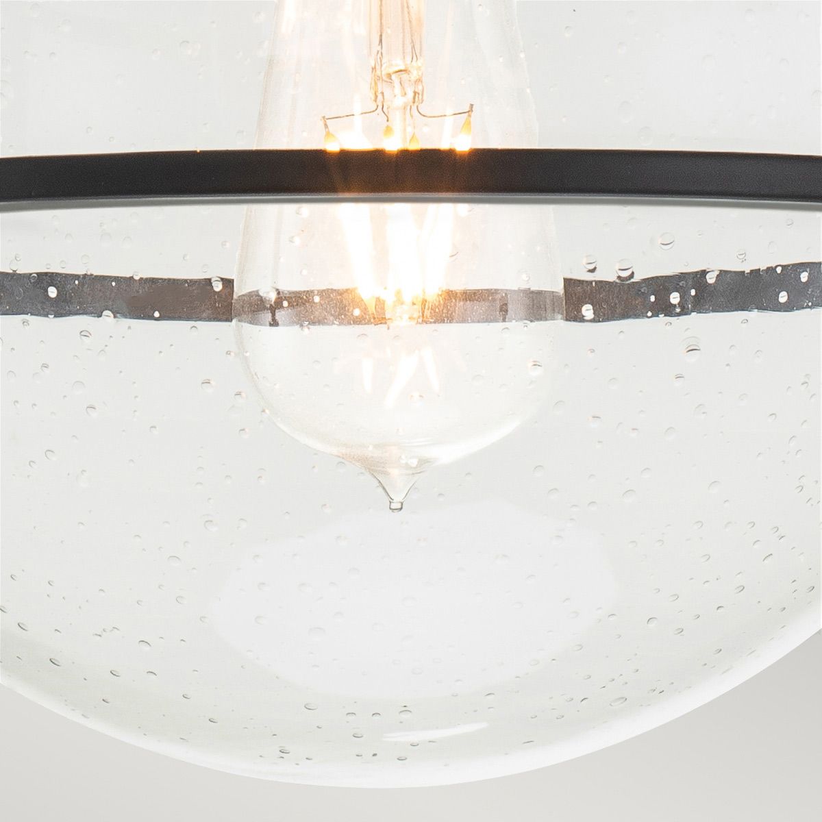 Quintiesse Somerset Single Flush Fitting - Clear - Black