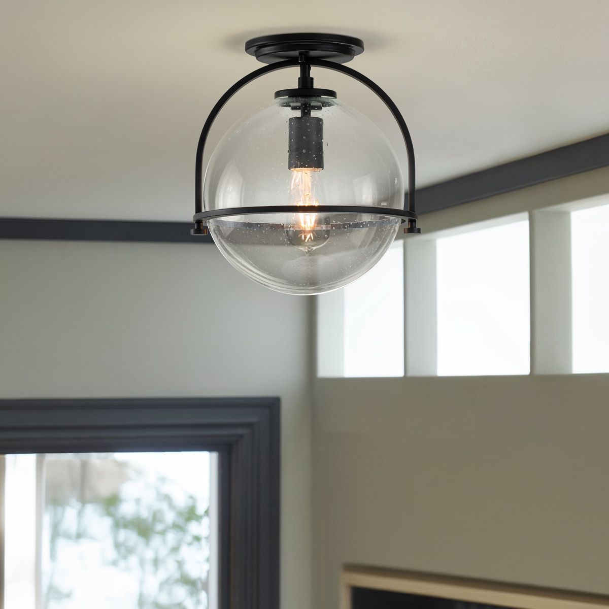 Quintiesse Somerset Single Flush Fitting - Clear - Black