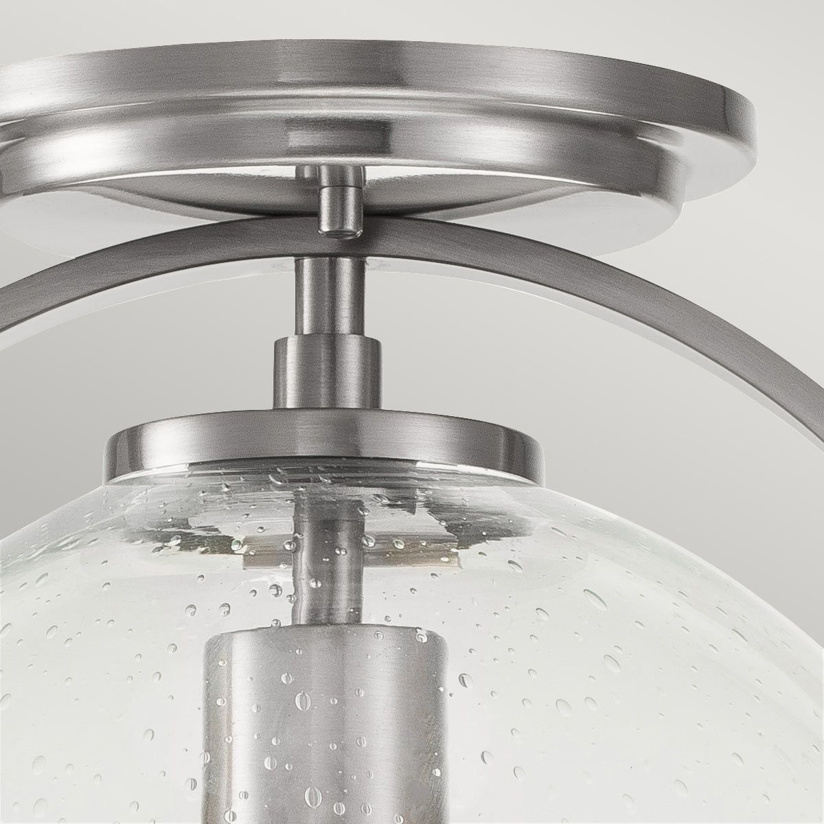 Quintiesse Somerset Single Flush Fitting - Clear - Brushed Nickel