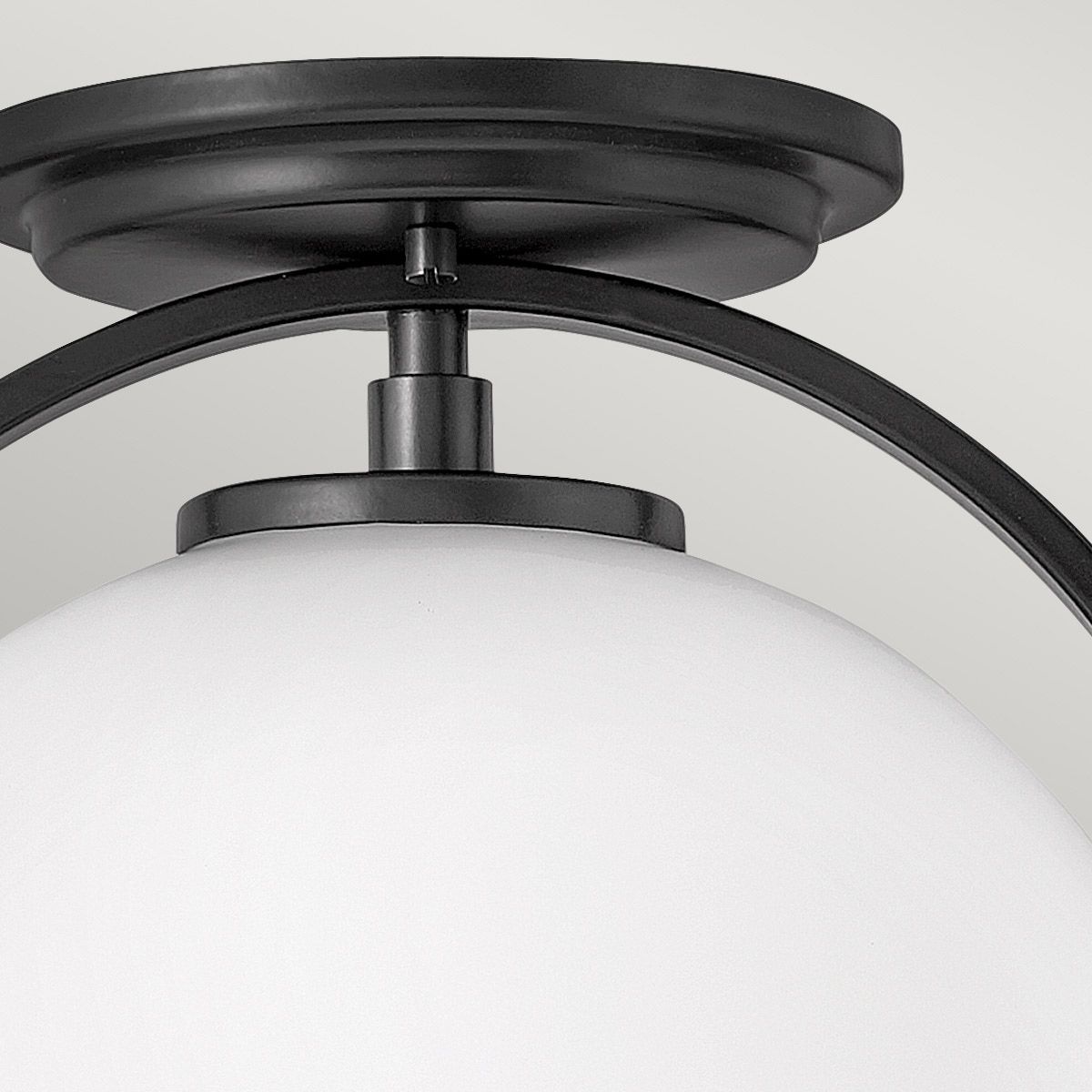 Quintiesse Somerset Single Flush Fitting - Opal - Black