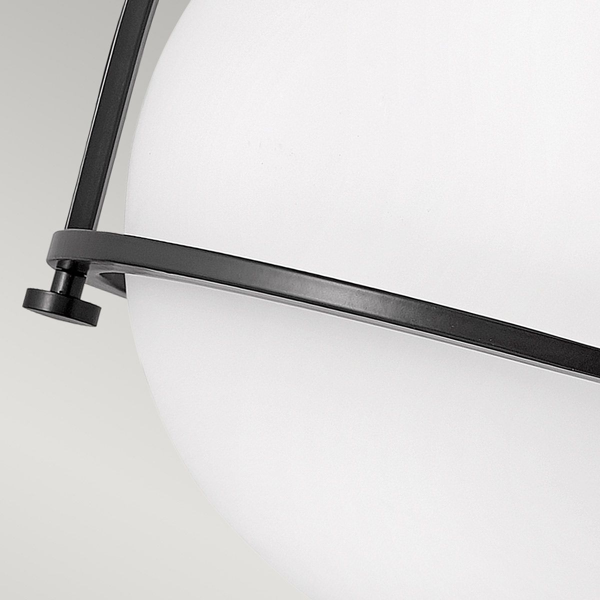 Quintiesse Somerset Single Flush Fitting - Opal - Black
