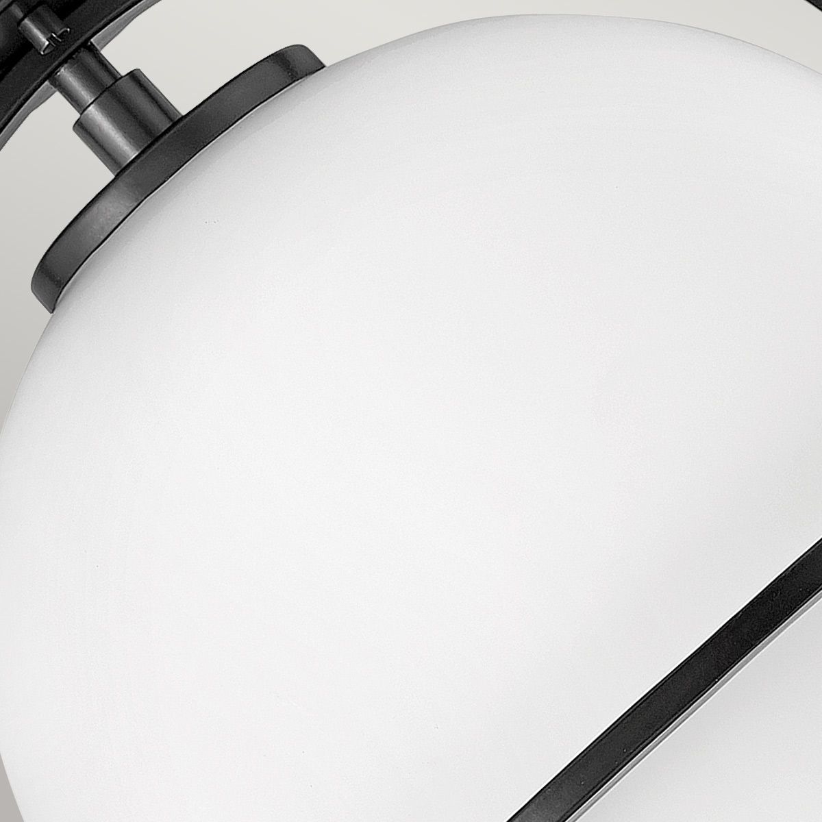 Quintiesse Somerset Single Flush Fitting - Opal - Black