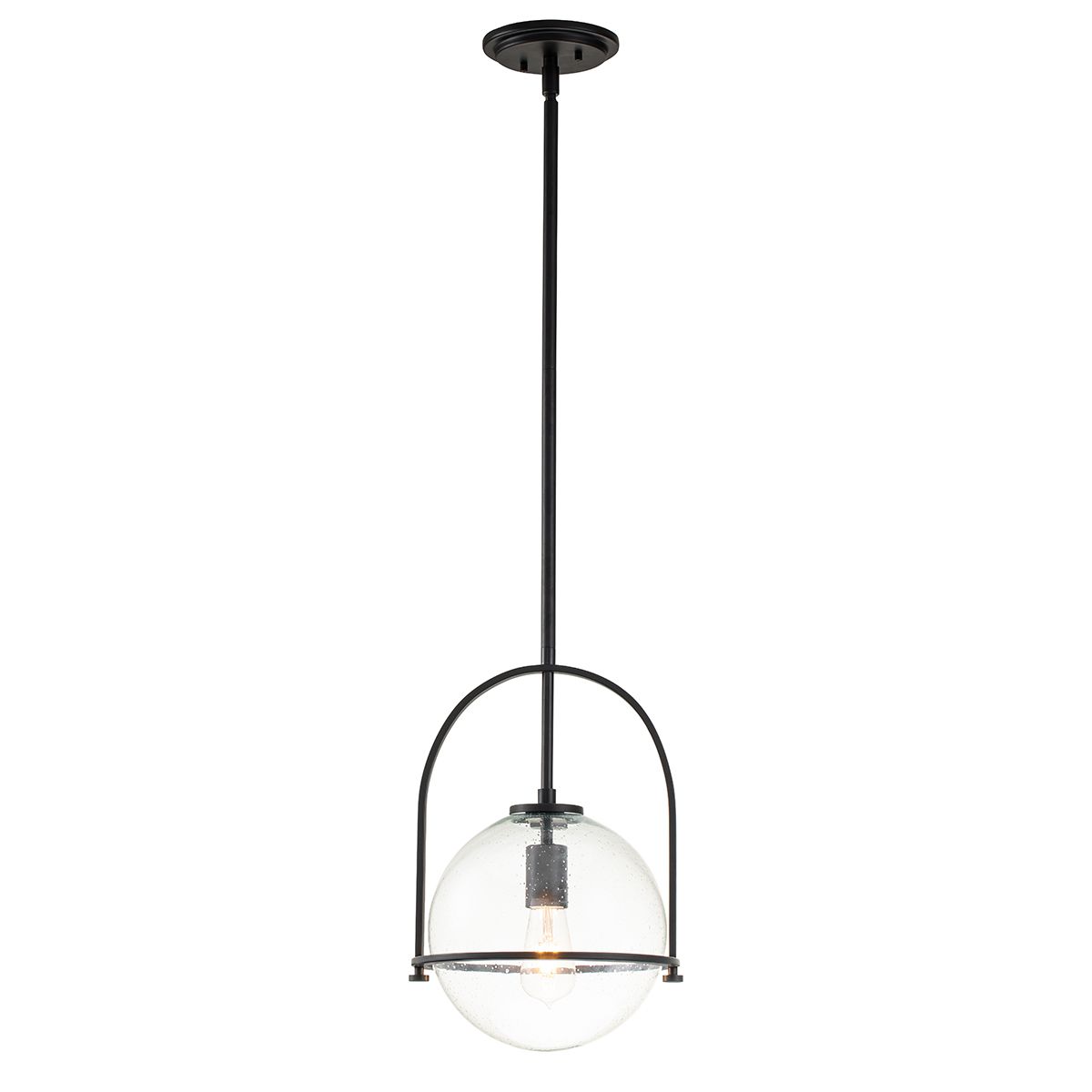 Quintiesse Somerset Single Medium Pendant - Clear - Black