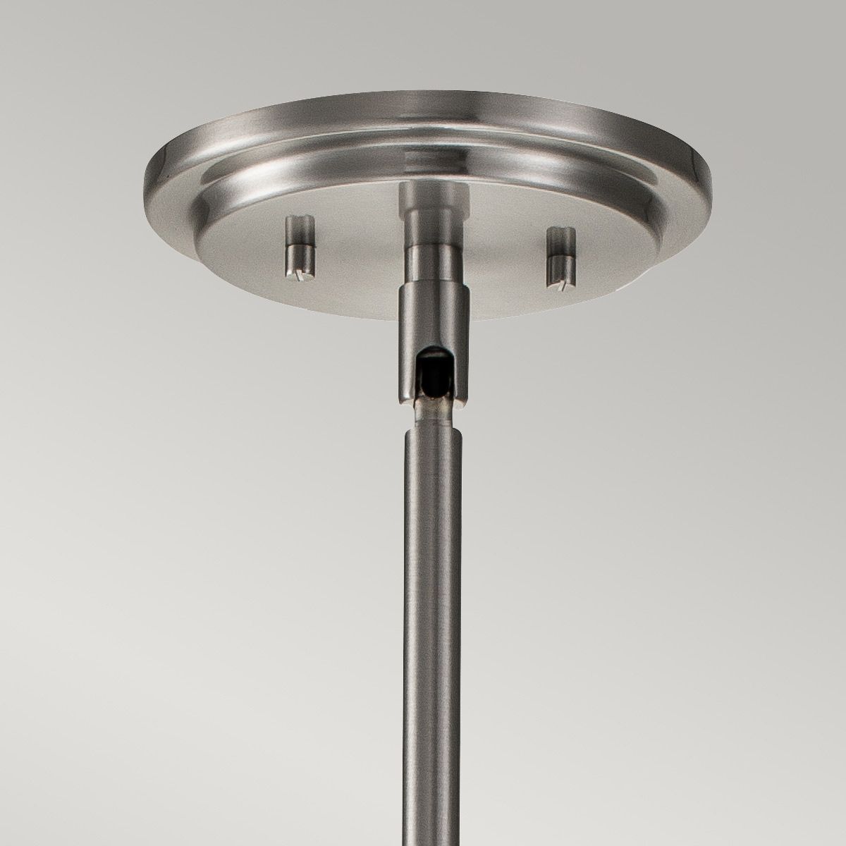 Quintiesse Somerset Single Medium Pendant - Clear - Brushed Nickel