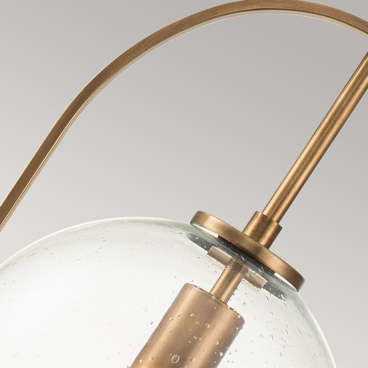 Quintiesse Somerset Single Medium Pendant - Clear - Heritage Brass