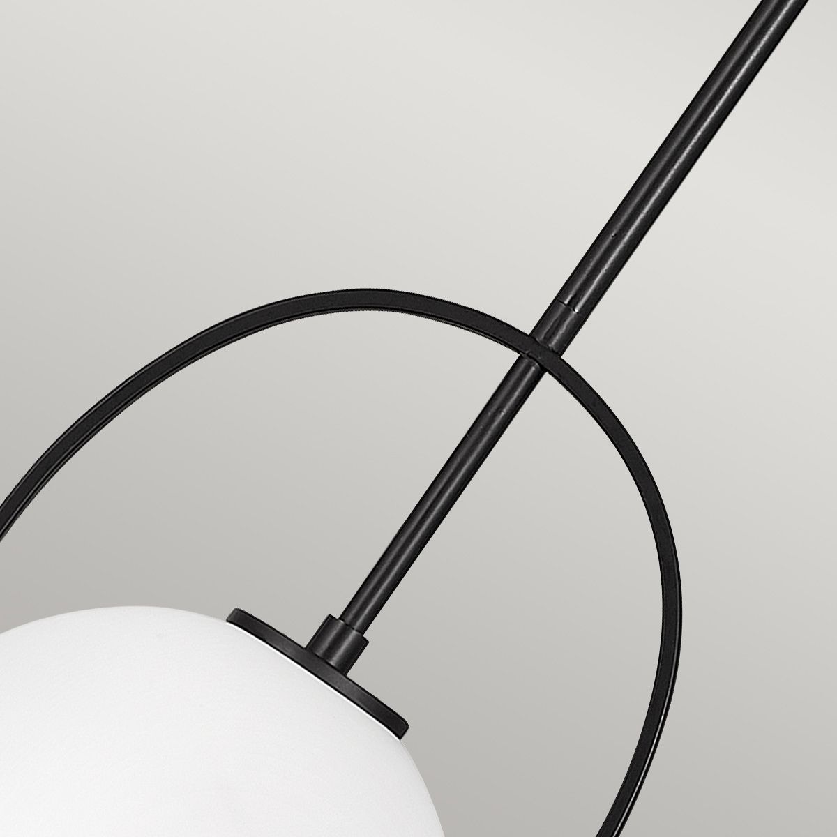 Quintiesse Somerset Single Medium Pendant - Opal - Black