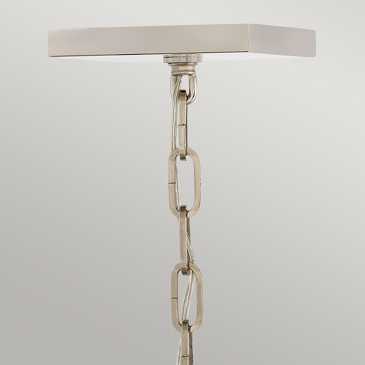 Quintiesse Stinson 4 Light Large Pendant / Semi-Flush - Black with Polished Nickel