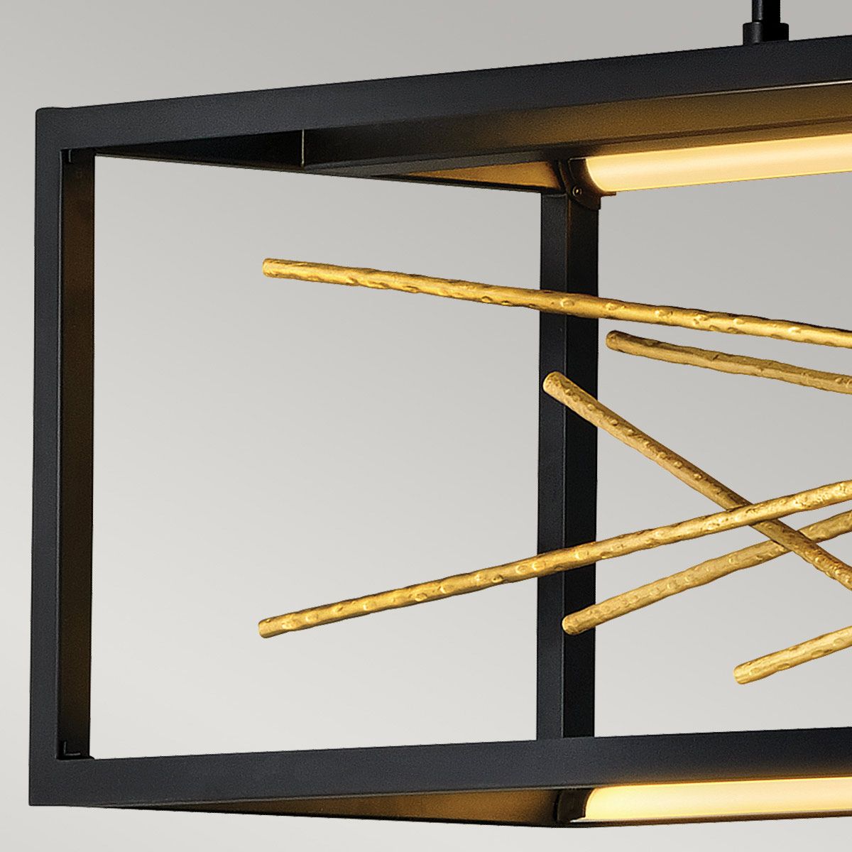 Quintiesse Styx LED Island Pendant - Black & Gilded Gold