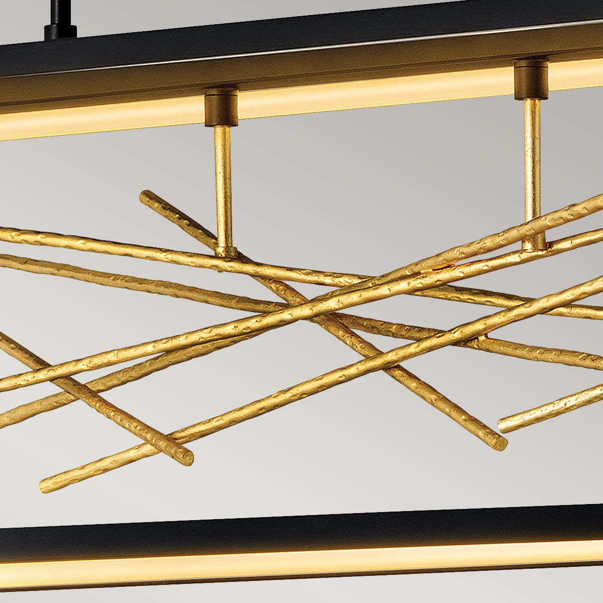 Quintiesse Styx LED Island Pendant - Black & Gilded Gold
