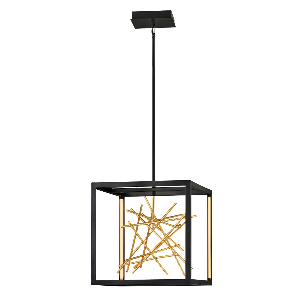 Quintiesse Styx LED Pendant - Black & Gilded Gold