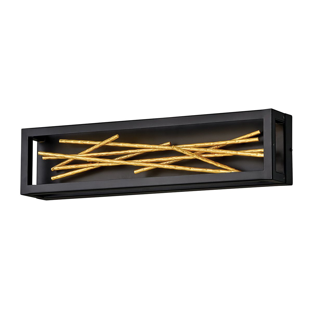 Quintiesse Styx LED Wall Light - Black & Gilded Gold