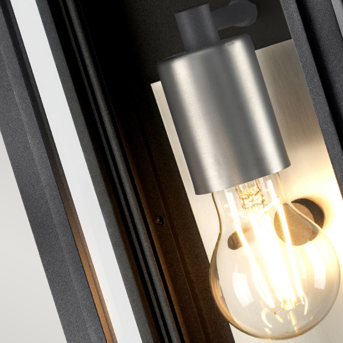 Quintiesse Sutcliffe Single Wall Lantern - Aged Zinc & Antique Nickel