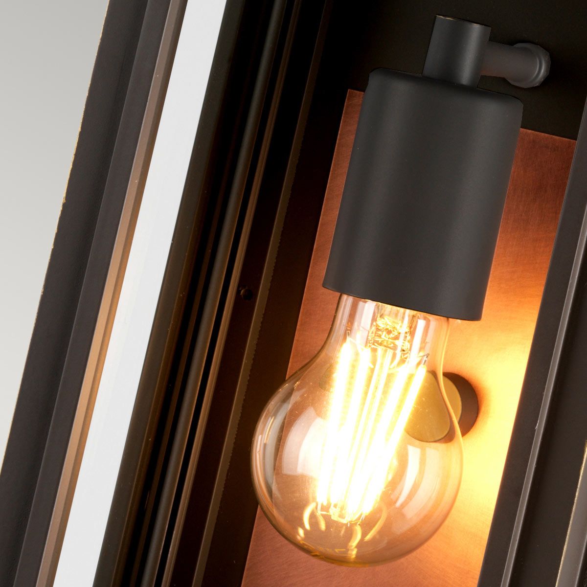 Quintiesse Sutcliffe Single Wall Lantern - Oil Rubbed Bronze & Copper