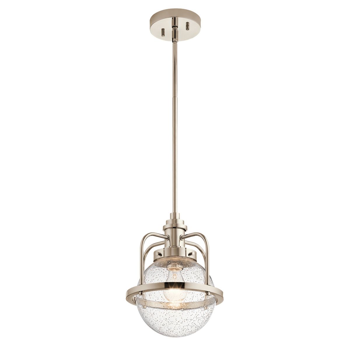Quintiesse Triocent Single Bathroom Pendant / Semi-Flush - Polished Nickel
