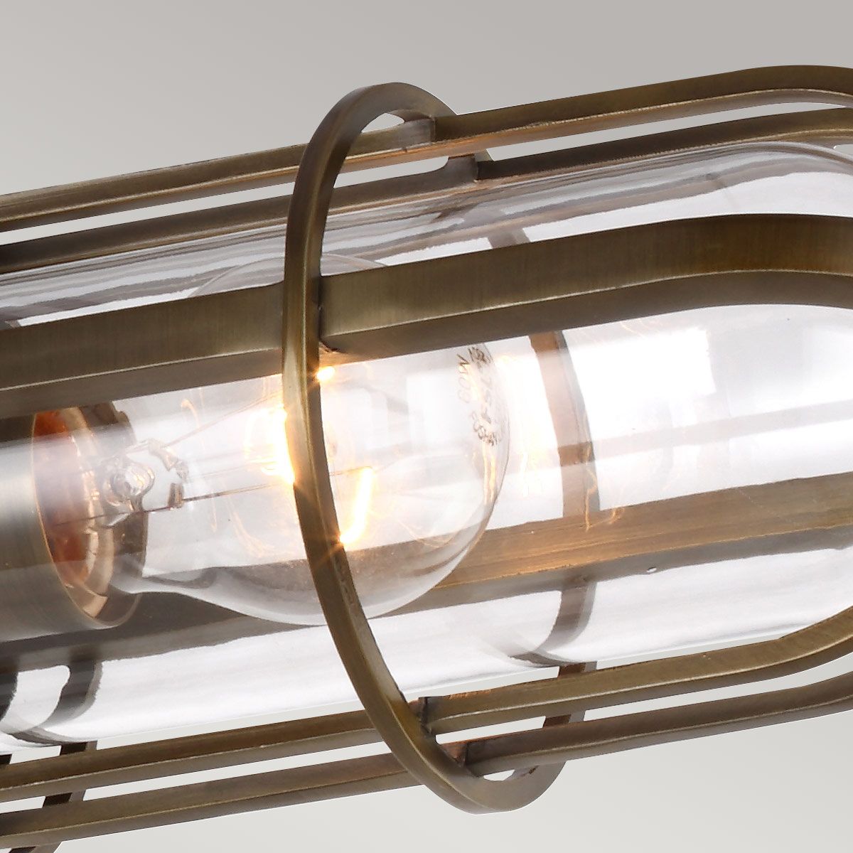 Quintiesse Urban Restoration 3 Light Bathroom Semi-Flush Fitting - Dark Antique Brass