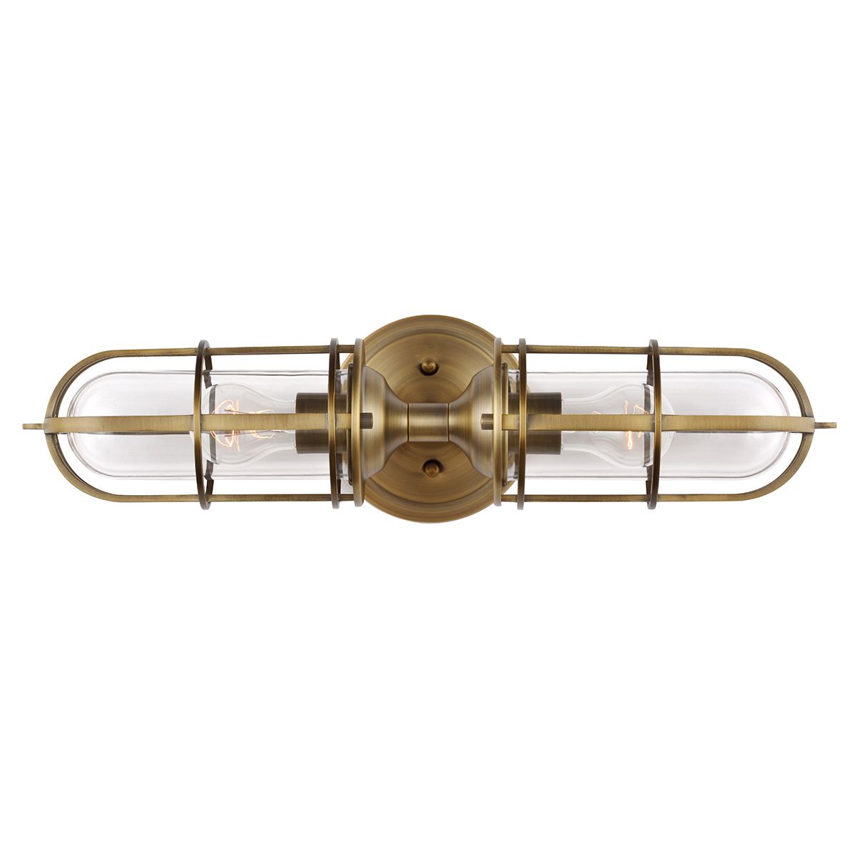 Quintiesse Urban Restoration 2 Light Bathroom Wall Light - Dark Antique Brass