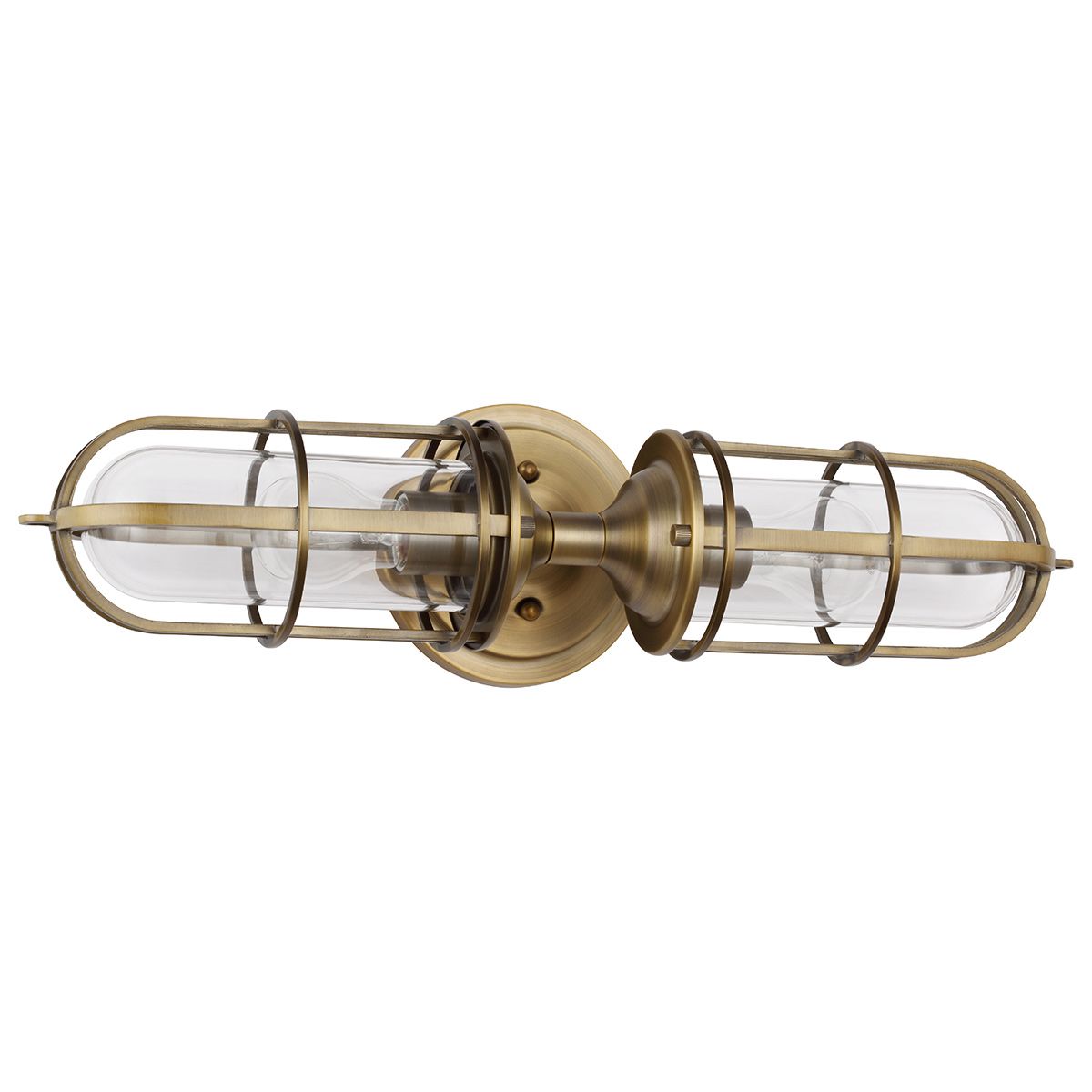 Quintiesse Urban Restoration 2 Light Bathroom Wall Light - Dark Antique Brass