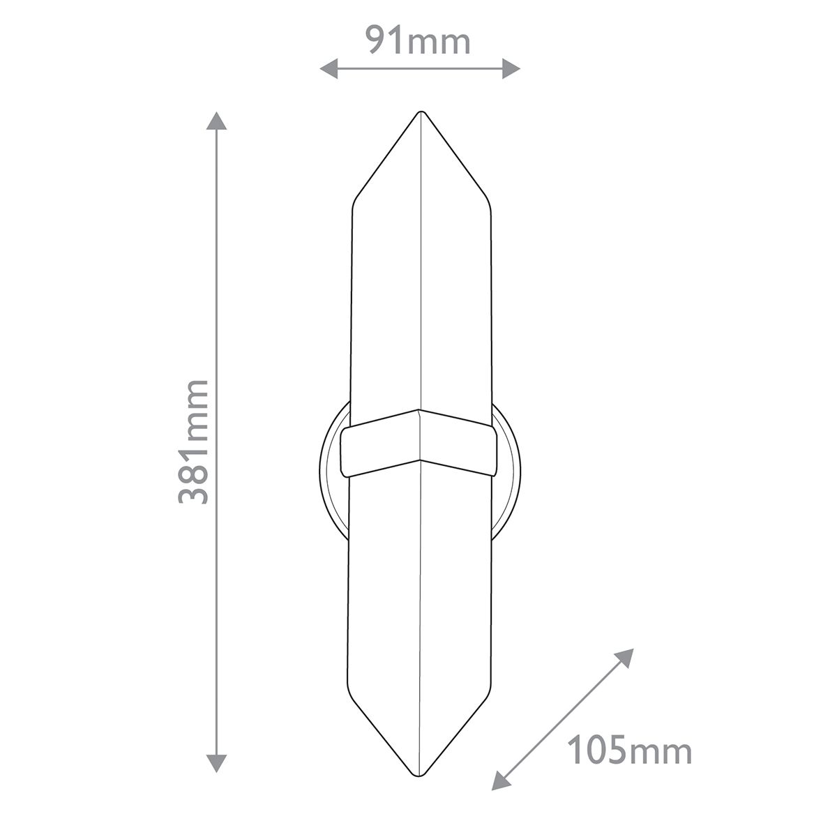 Quintiesse Valencia 2 Light Wall Light - Urban Bronze