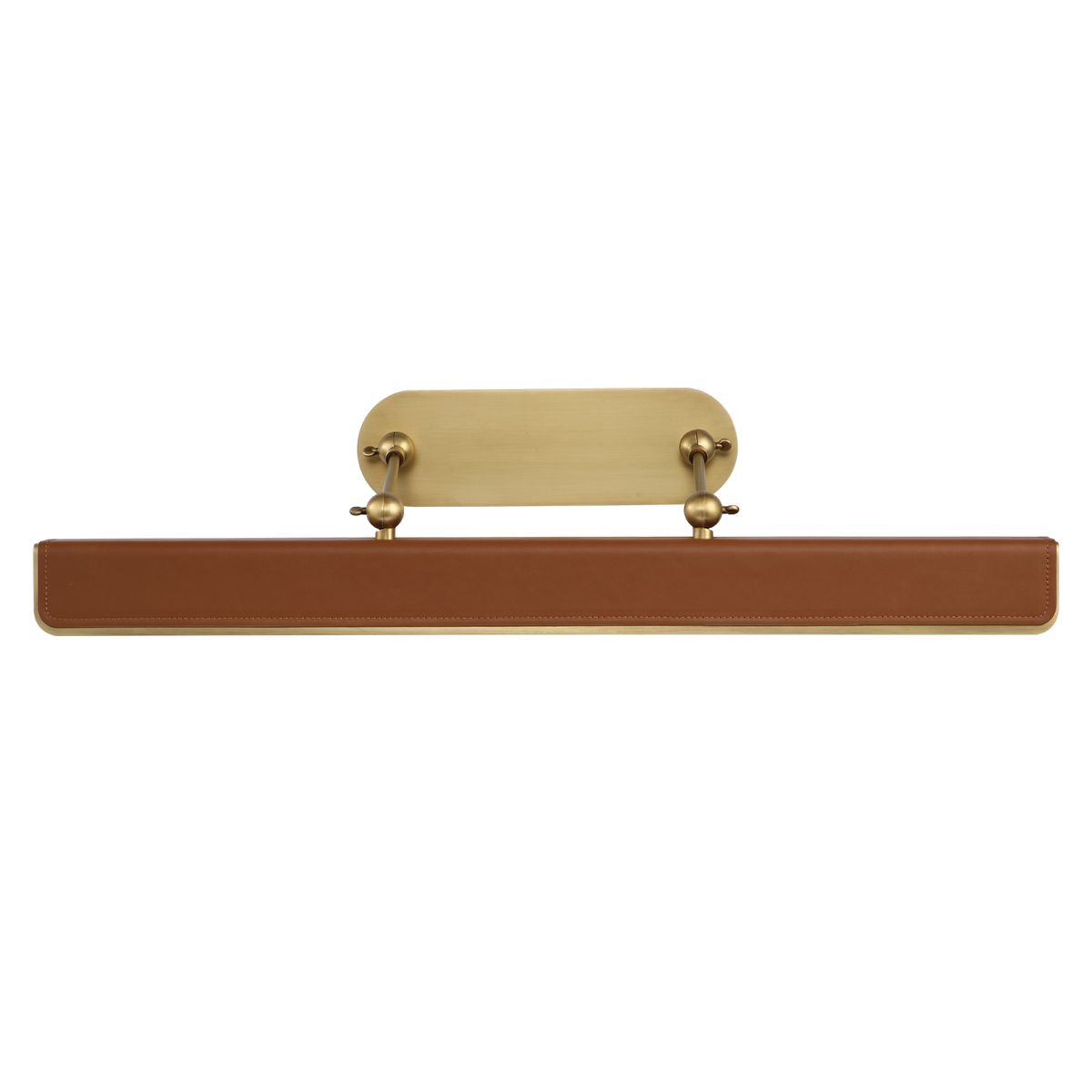 Quintiesse Valise Large LED Picture Light - Vintage Brass & Cognac Leather