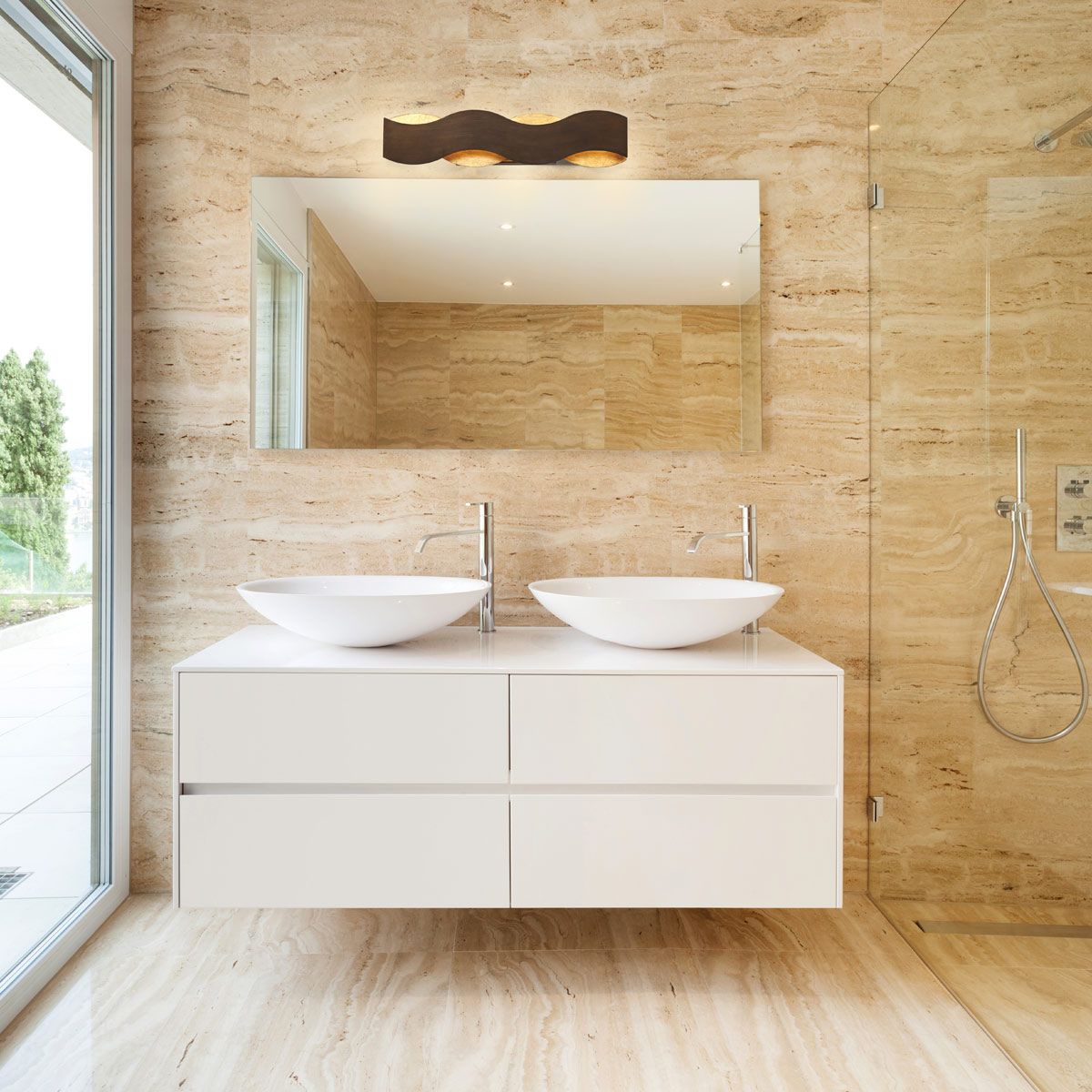 Quintiesse Vaughan Wall Light - Bronze & Gold