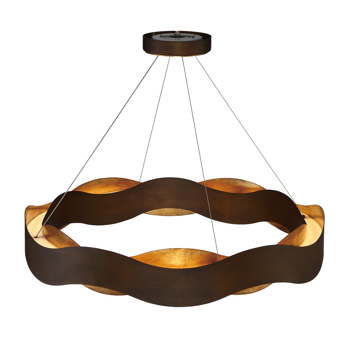 Quintiesse Vaughan Chandelier Medium - Bronze & Gold