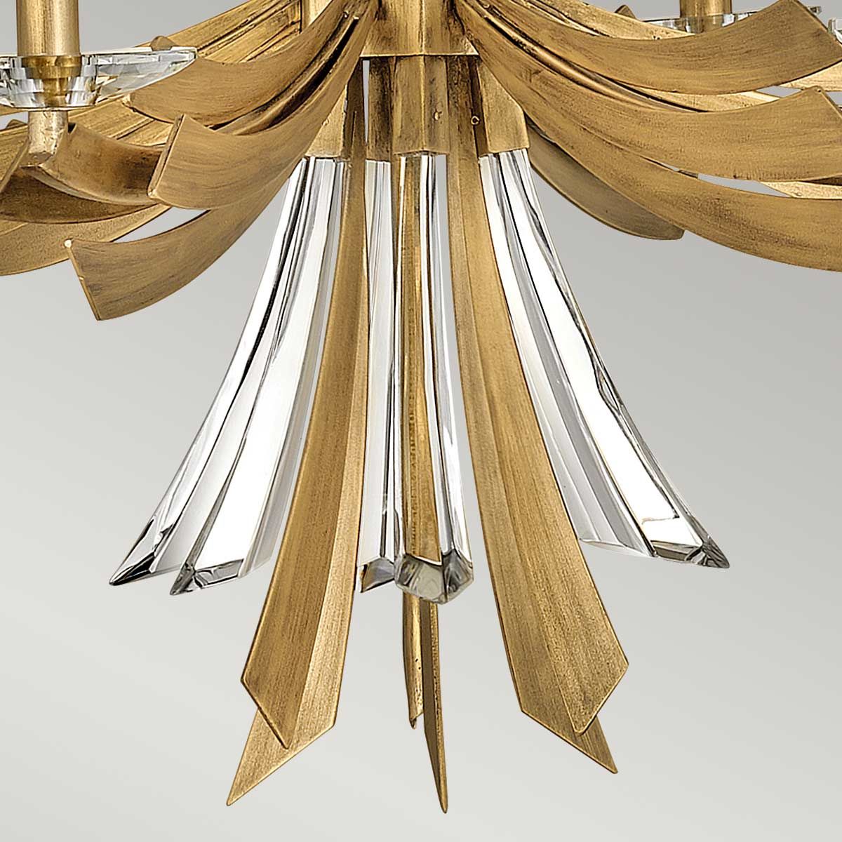 Quintiesse Vida 6 Light Chandelier - Burnished Gold