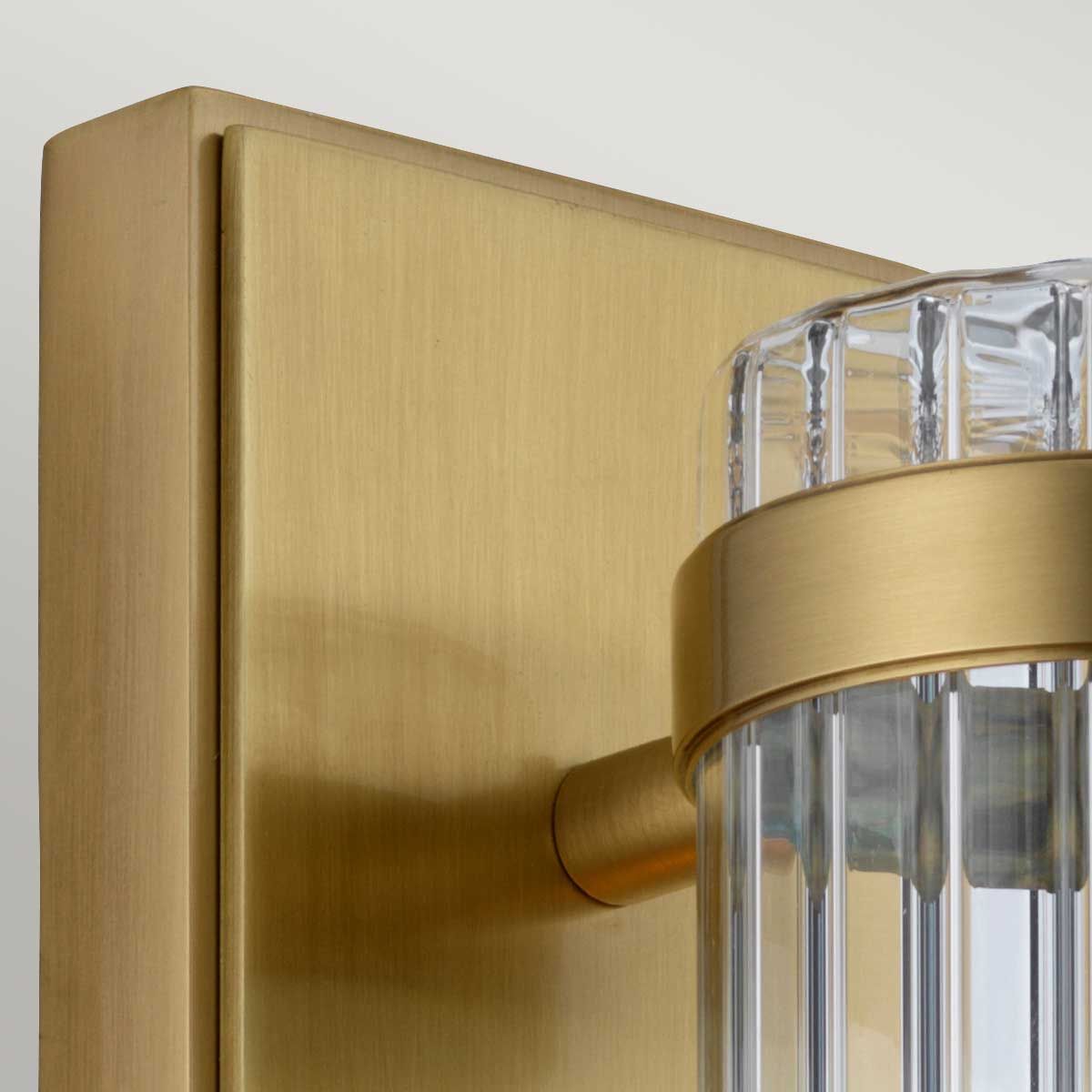 Quintiesse Wellington Single Bathroom Wall Light - Aged Brass