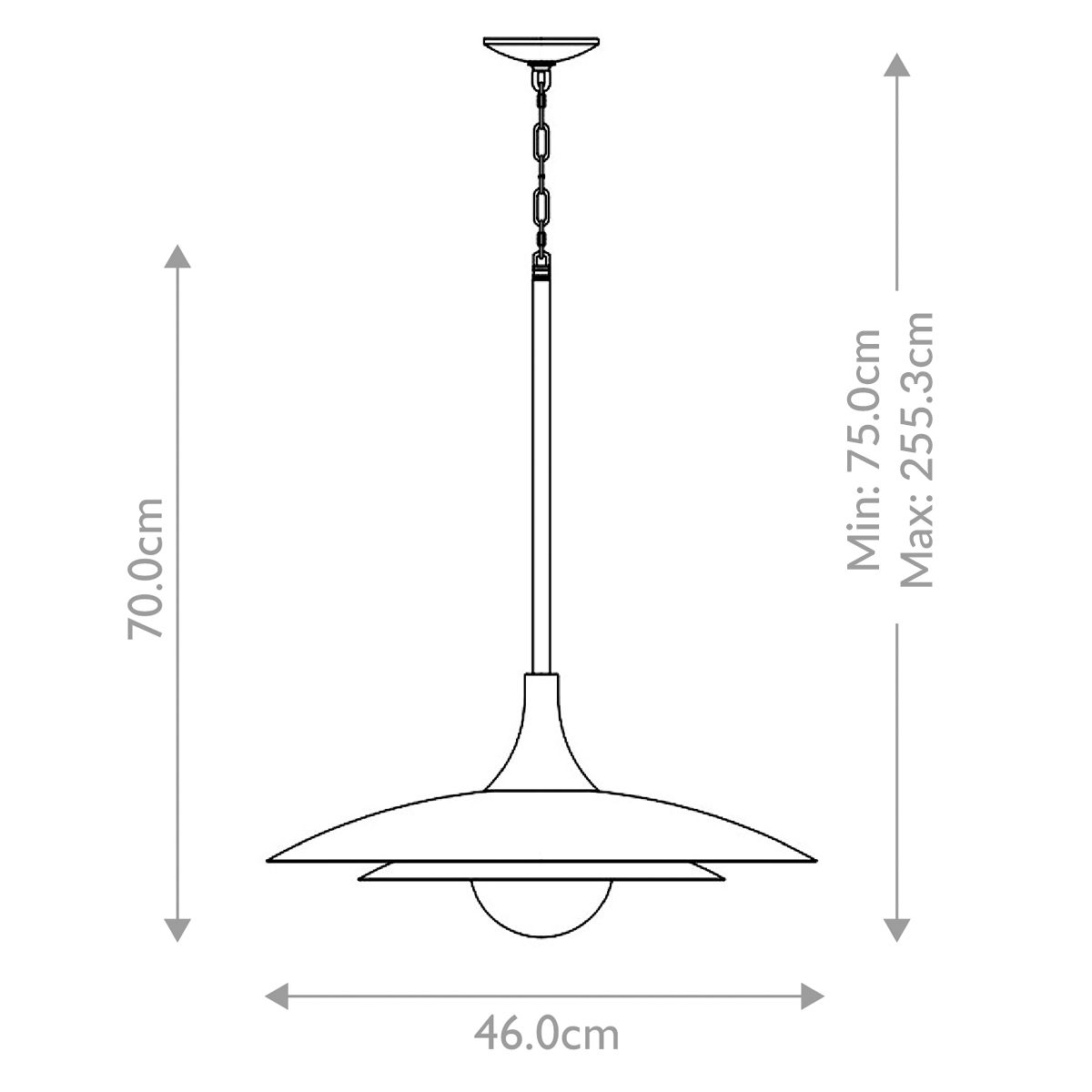 Quintiesse Welsh Pendant Light - Matte Black