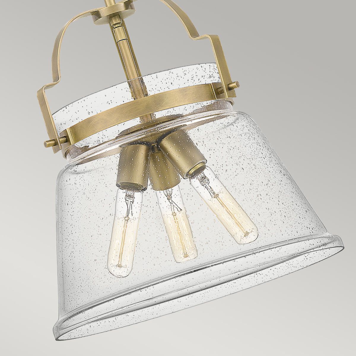 Quintiesse Wimberley 3 Light Pendant - Weathered Brass