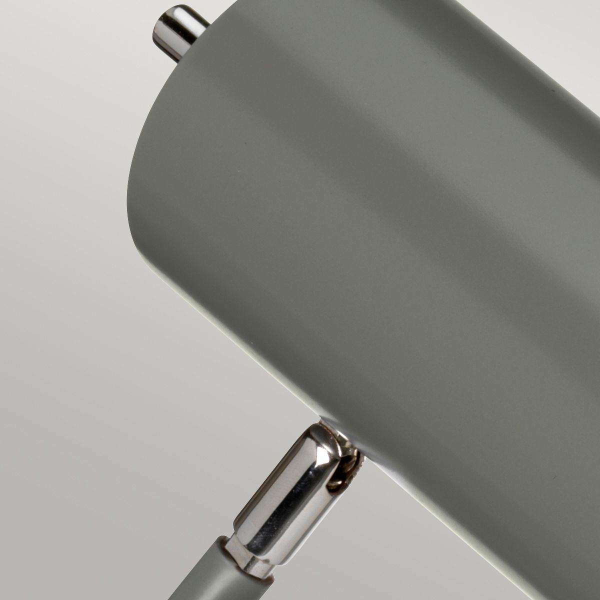 Elstead Quinto Single Table Lamp - Dark Grey & Polished Nickel