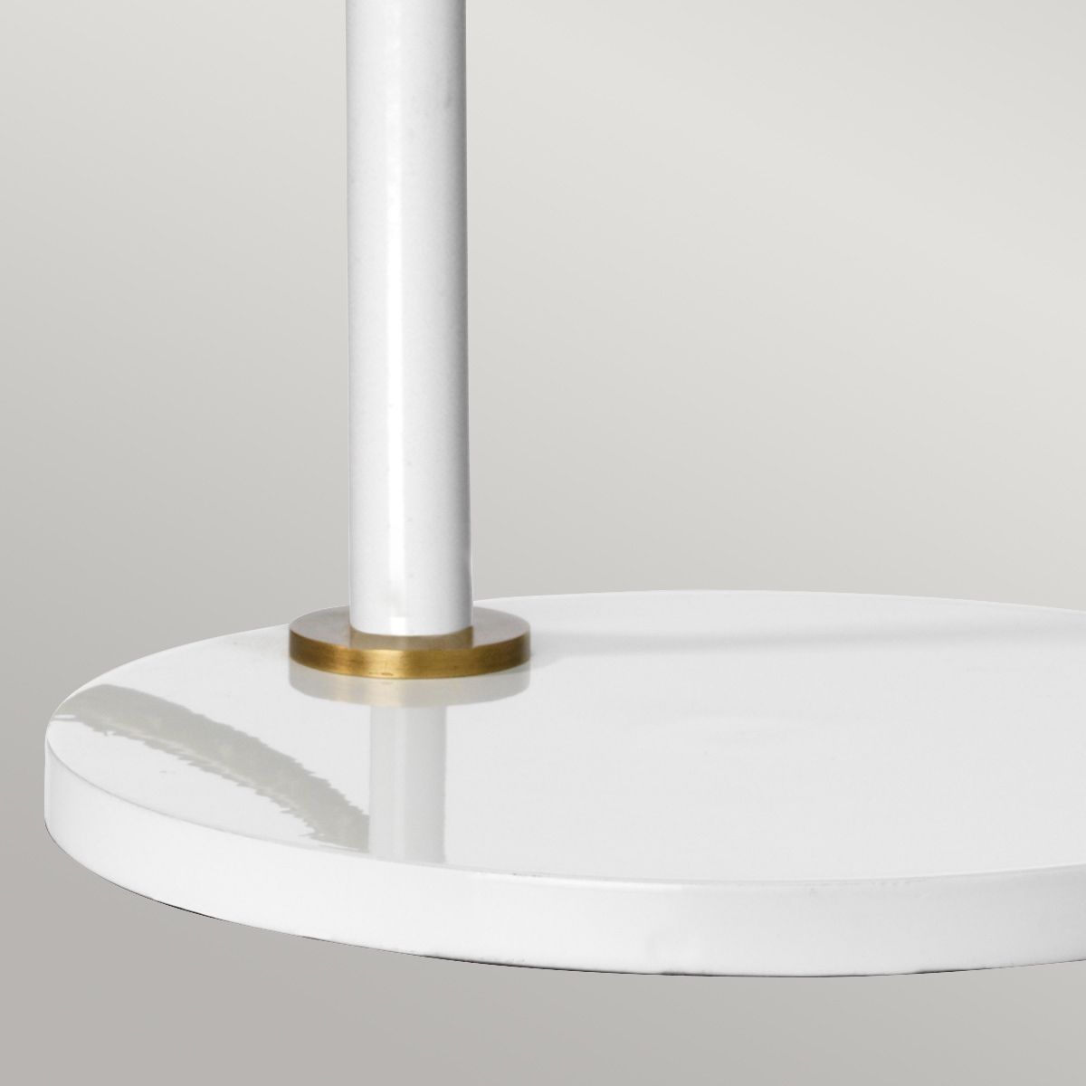 Elstead Quinto Single Table Lamp - White & Aged Brass