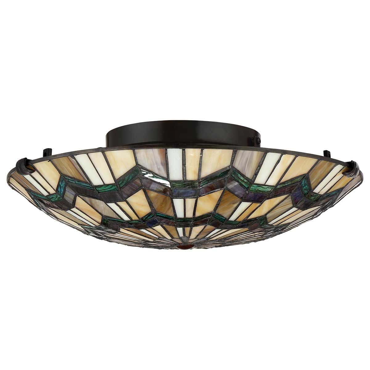 Quoizel Alcott 2 Light Flush Fitting - Valiant Bronze