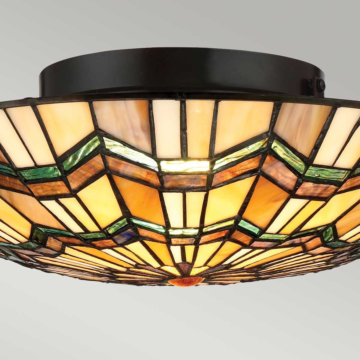 Quoizel Alcott 2 Light Flush Fitting - Valiant Bronze