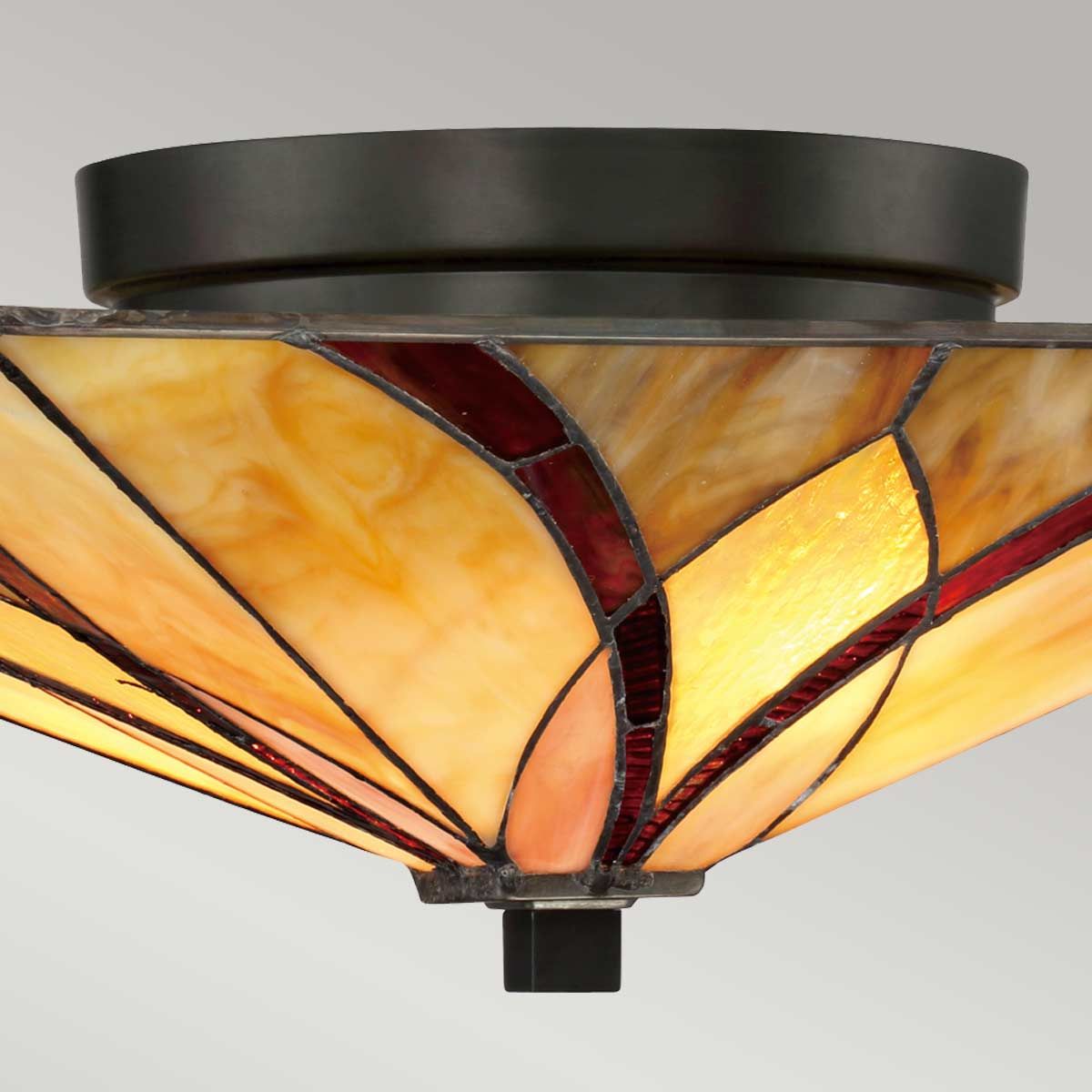 Quoizel Asheville 2 Light Flush Fitting - Valiant Bronze