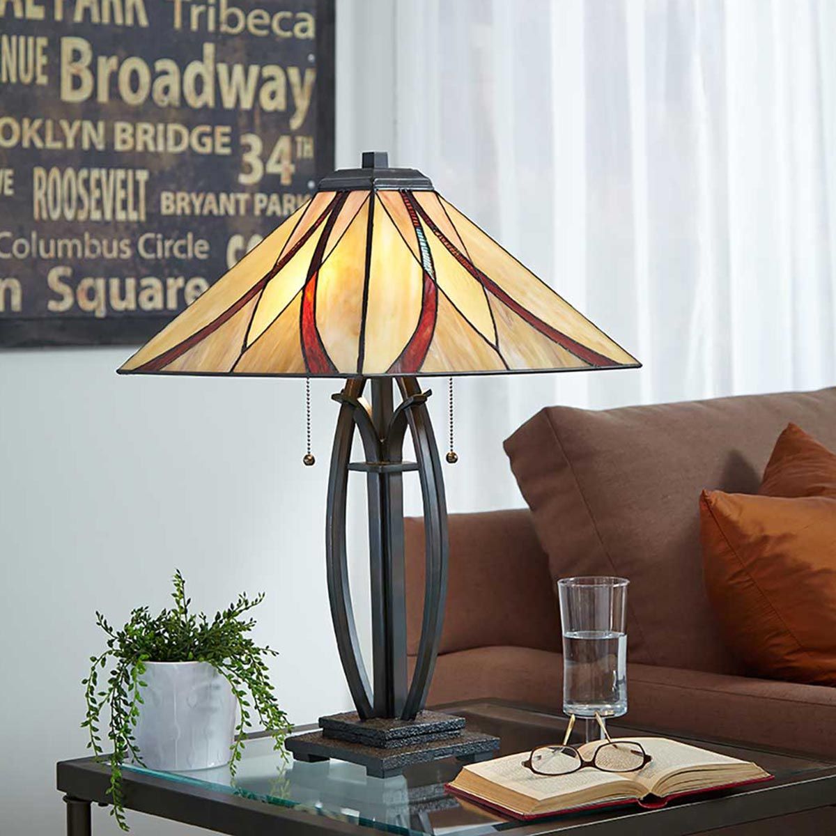 Quoizel Asheville 2 Light Table Lamp - Valiant Bronze