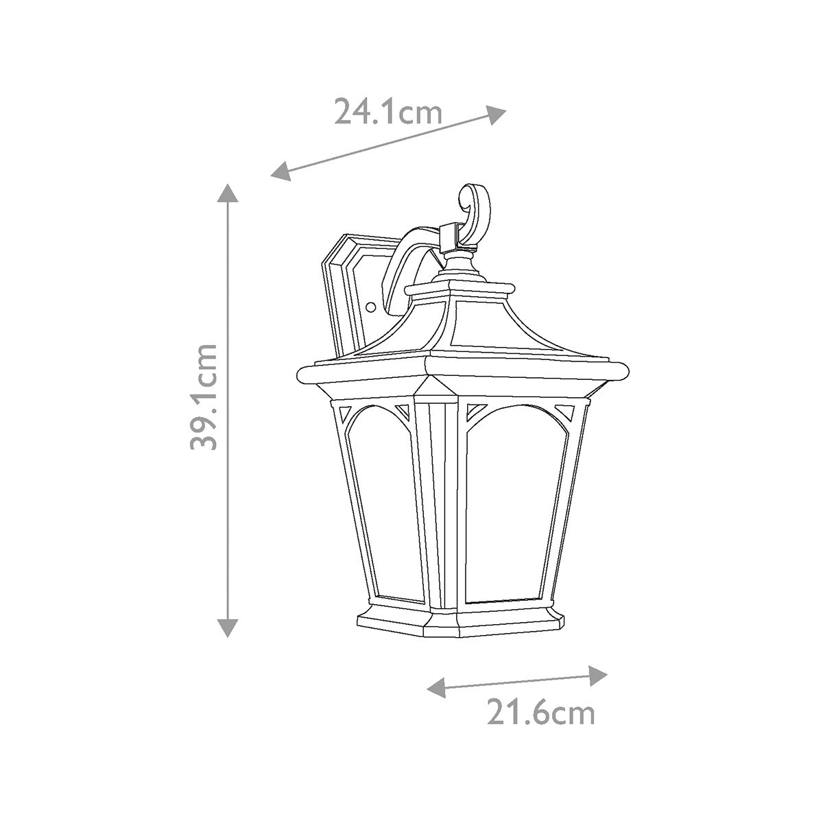 Quoizel Bedford Single Medium Wall Lantern - Mystic Black