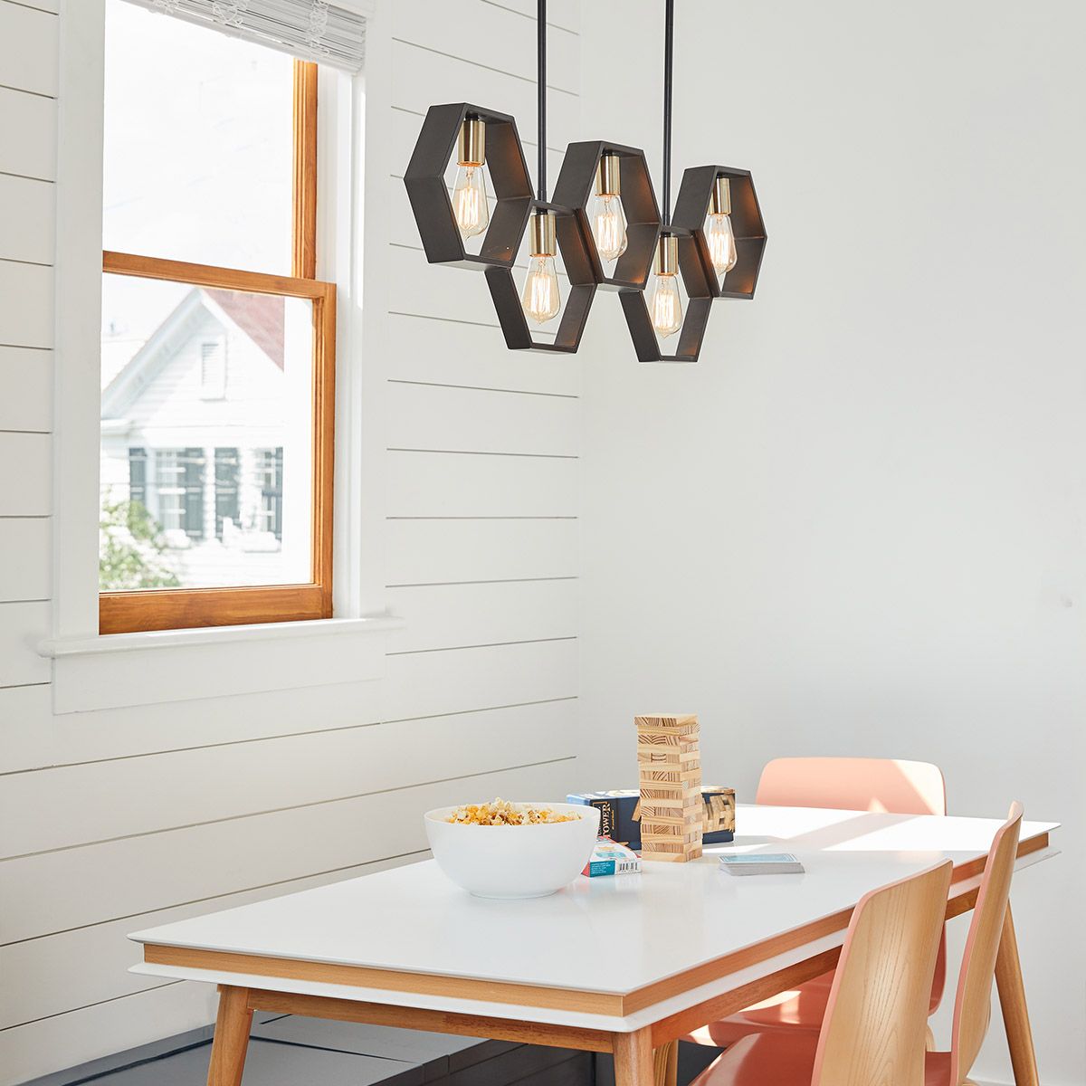 Quoizel Bismarck 5 Light Linear Pendant - Earth Black